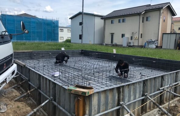 長野市　基礎工事中