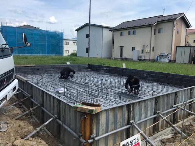 長野市　基礎工事中