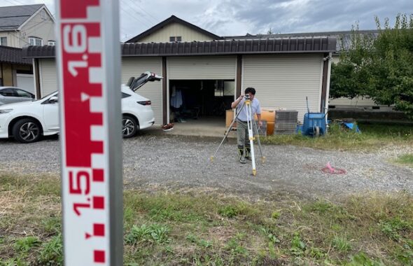 長野市川中島　計測作業