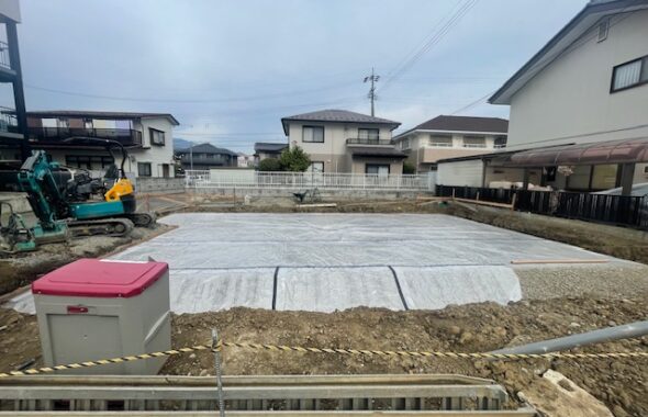 長野市　基礎工事中