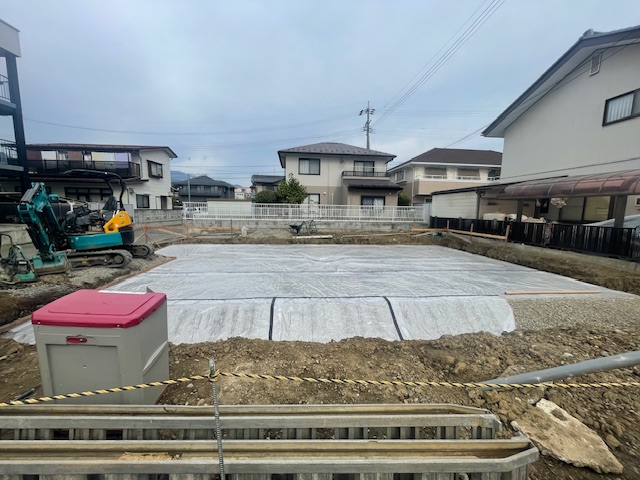 長野市　基礎工事中