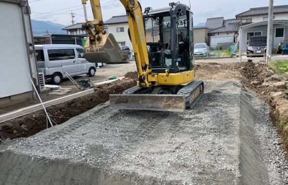 須坂市　基礎工事
