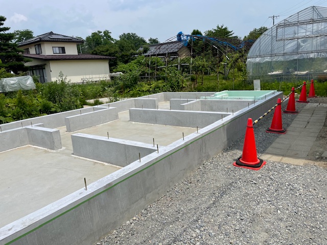 須坂市 基礎工事現場