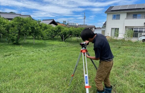 中野市建物配置出し作業